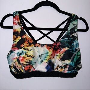 Cascade Sport Performance Sports Bra women’s size XL removable padding black tie